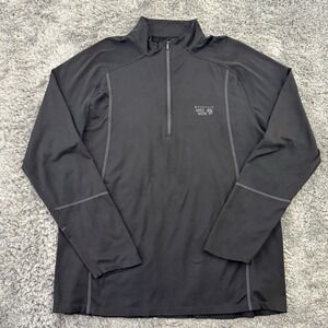 Mountain Hardware Pullover Men's Xl Black Quarter Zip Moisture Wicking Stretch